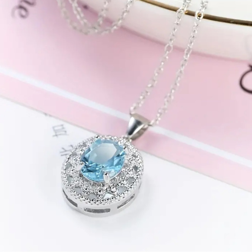 Blue Topaz Necklace - Picture 3 of 4